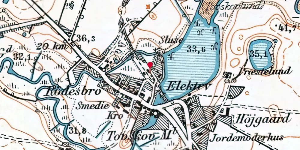 Historisk kort over Mølby (Tovskov) Station Historisk kort over Mølby (Tovskov) Station