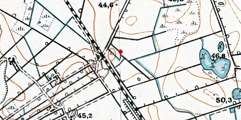 Historisk kort over Padborg Kombiterminal Historisk kort over Padborg Kombiterminal