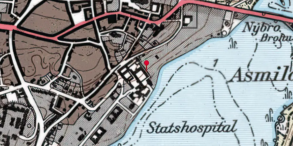 Historisk kort over Viborg Banegård [1863-1896]