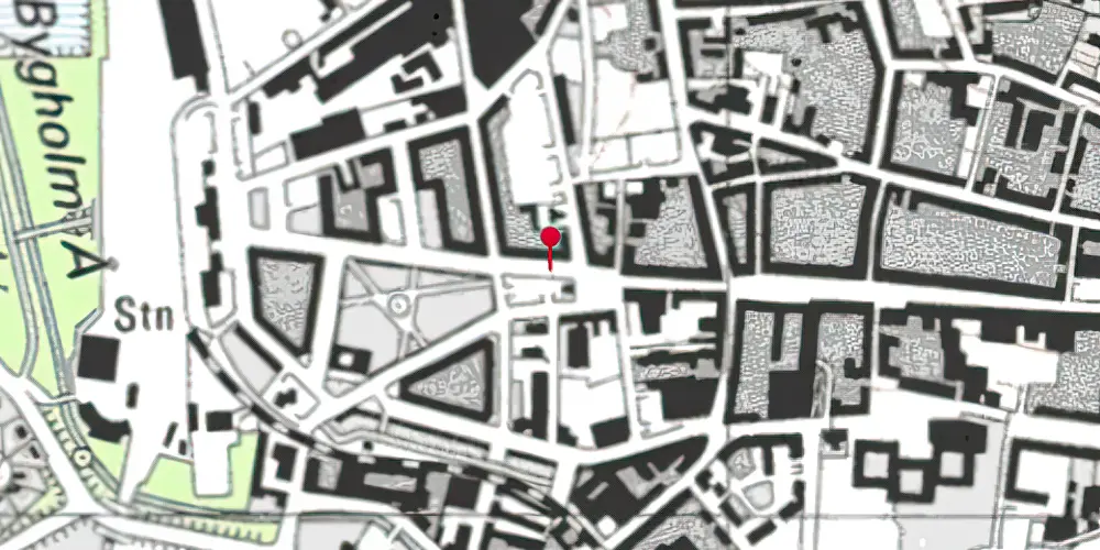 Historisk kort over Horsens Privatbanestation Historisk kort over Horsens Privatbanestation