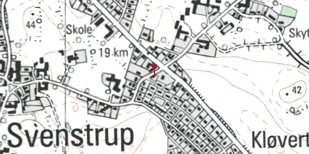 Historisk kort over Svenstrup (Als) Stationskro