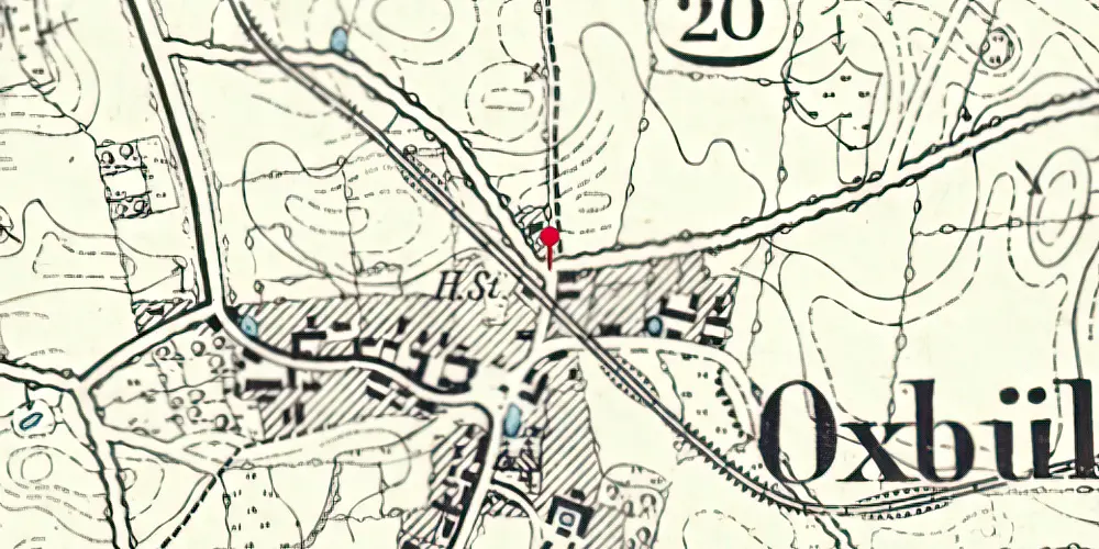 Historisk kort over Oksbøl (Als) Station Historisk kort over Oksbøl (Als) Station