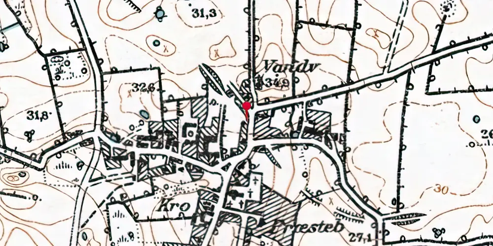 Historisk kort over Oksbøl (Als) Station Historisk kort over Oksbøl (Als) Station