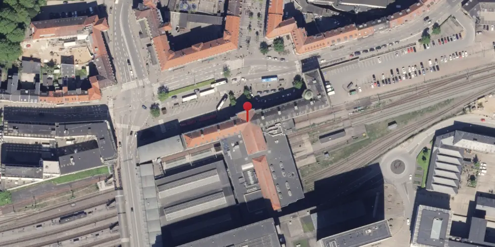 Historisk kort over Aarhus Hovedbanegård Historisk kort over Aarhus Hovedbanegård