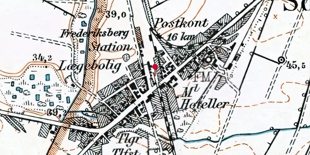 Historisk kort over Sommersted Teknisk Station Historisk kort over Sommersted Teknisk Station