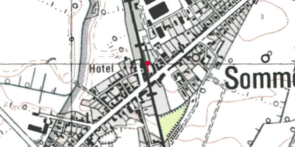 Historisk kort over Sommersted Teknisk Station Historisk kort over Sommersted Teknisk Station