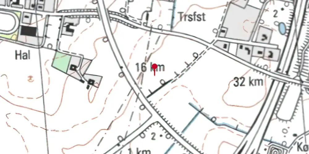 Historisk kort over Jersie Fjern Teknisk Station Historisk kort over Jersie Fjern Teknisk Station