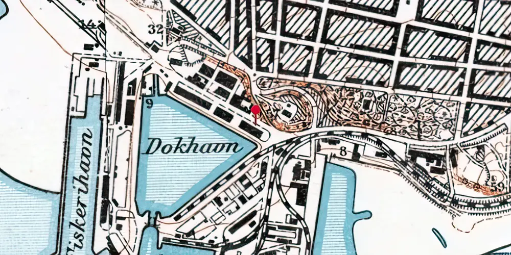 Historisk kort over Esbjerg Havn Teknisk Station Historisk kort over Esbjerg Havn Teknisk Station