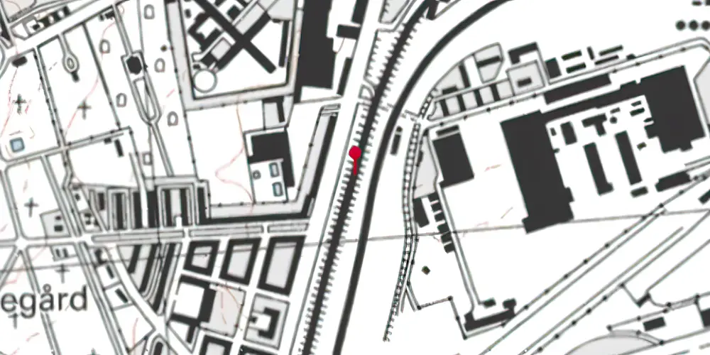Historisk kort over Bavnehøj (Nord) Teknisk Station