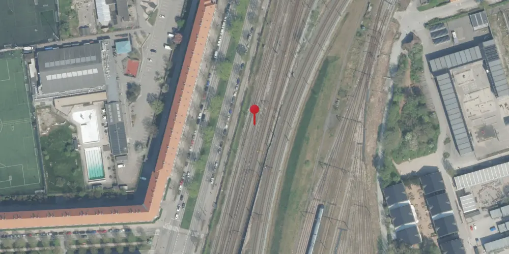 Historisk kort over Bavnehøj (Nord) Teknisk Station