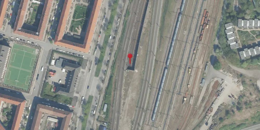 Historisk kort over Bavnehøj (Syd) Teknisk Station