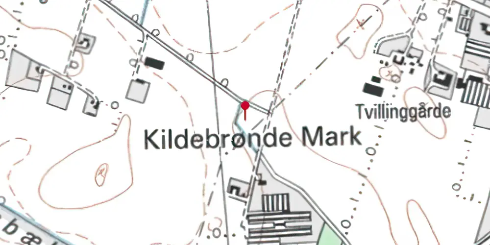 Historisk kort over Kildebrønde Transversalstation Historisk kort over Kildebrønde Transversalstation