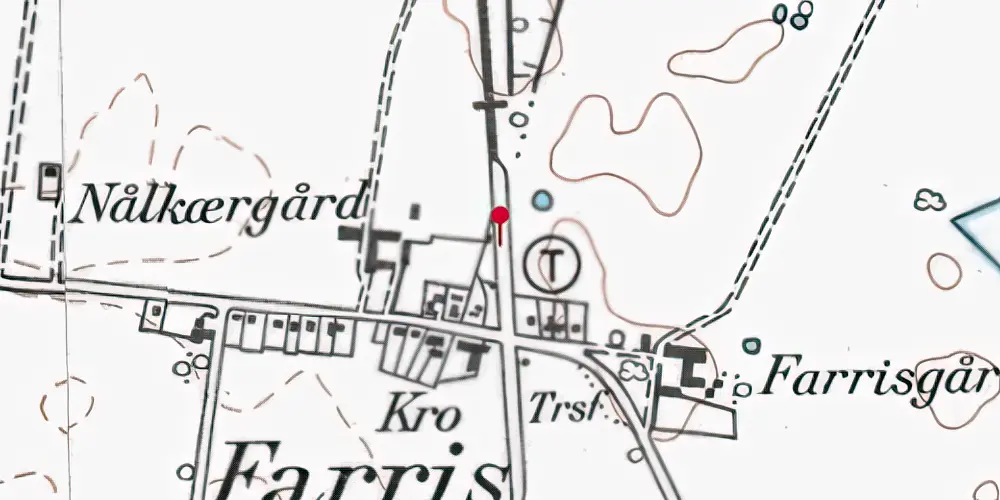 Historisk kort over Farris Teknisk Station Historisk kort over Farris Teknisk Station