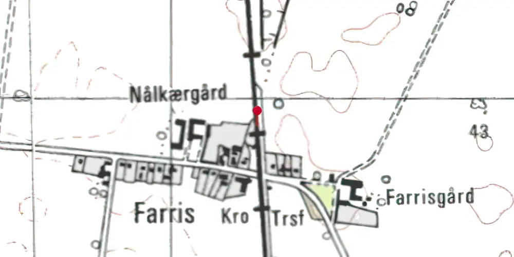 Historisk kort over Farris Teknisk Station Historisk kort over Farris Teknisk Station