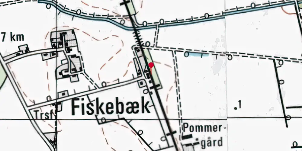 Historisk kort over Fiskebæk Teknisk Station Historisk kort over Fiskebæk Teknisk Station