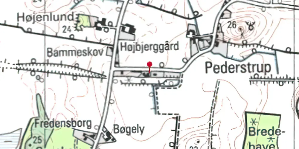 Historisk kort over Krogsbjerg Station Historisk kort over Krogsbjerg Station