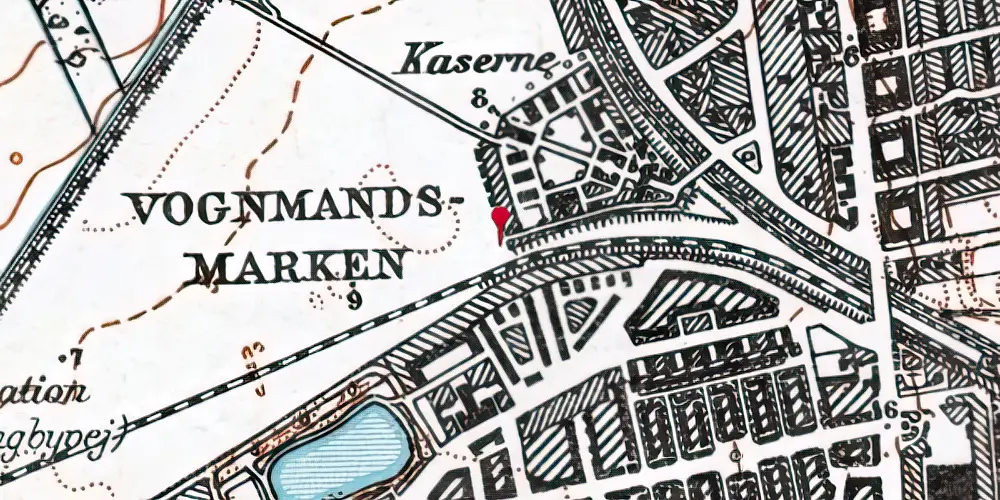 Historisk kort over Svanemøllen Teknisk Station Historisk kort over Svanemøllen Teknisk Station
