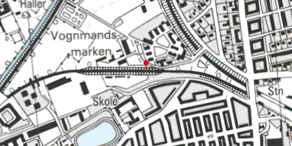Historisk kort over Svanemøllen Teknisk Station Historisk kort over Svanemøllen Teknisk Station