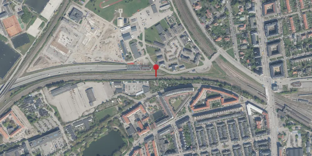 Historisk kort over Svanemøllen Teknisk Station Historisk kort over Svanemøllen Teknisk Station
