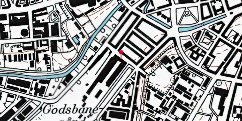 Historisk kort over Aarhus Godsbanegård Historisk kort over Aarhus Godsbanegård