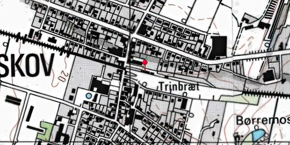 Historisk kort over Langeskov Holdeplads [1869-1888]