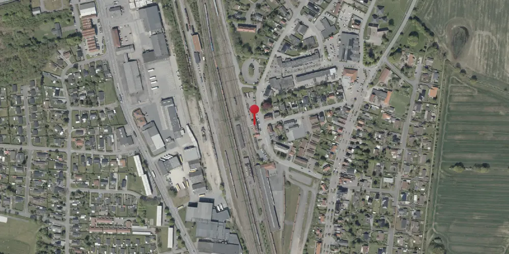 Historisk kort over Padborg Tørsbølbanen Station