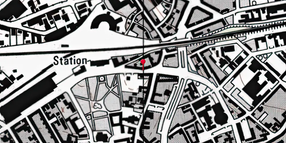 Historisk kort over Odense Banegård Letbanestation Historisk kort over Odense Banegård Letbanestation