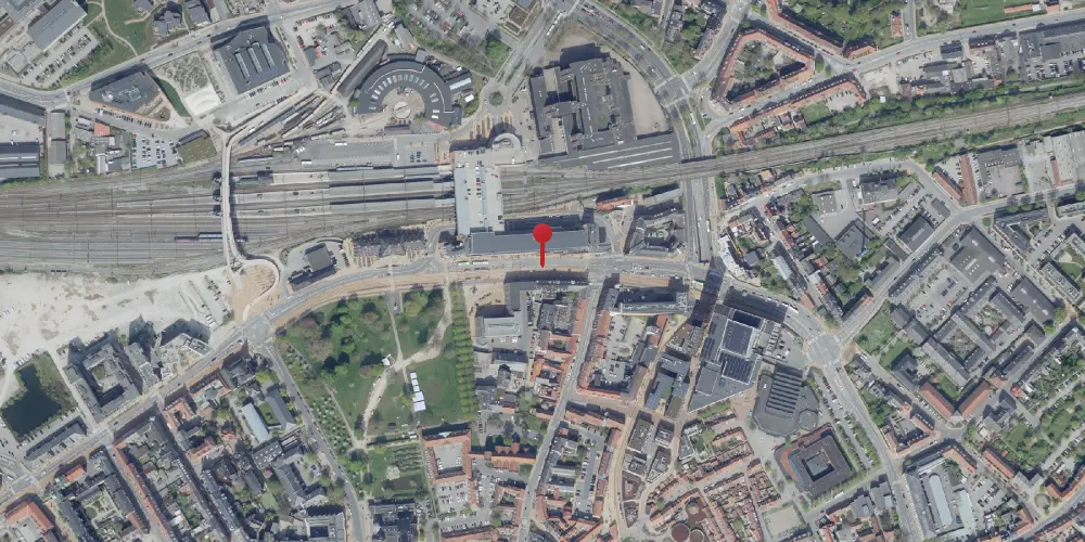Historisk kort over Odense Banegård Letbanestation Historisk kort over Odense Banegård Letbanestation