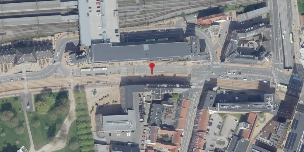 Historisk kort over Odense Banegård Letbanestation Historisk kort over Odense Banegård Letbanestation