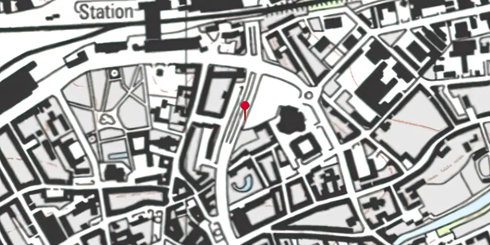 Historisk kort over Odeon Letbanestation Historisk kort over Odeon Letbanestation