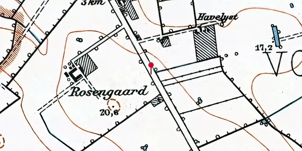 Historisk kort over Rosengårdcentret Letbanestation Historisk kort over Rosengårdcentret Letbanestation