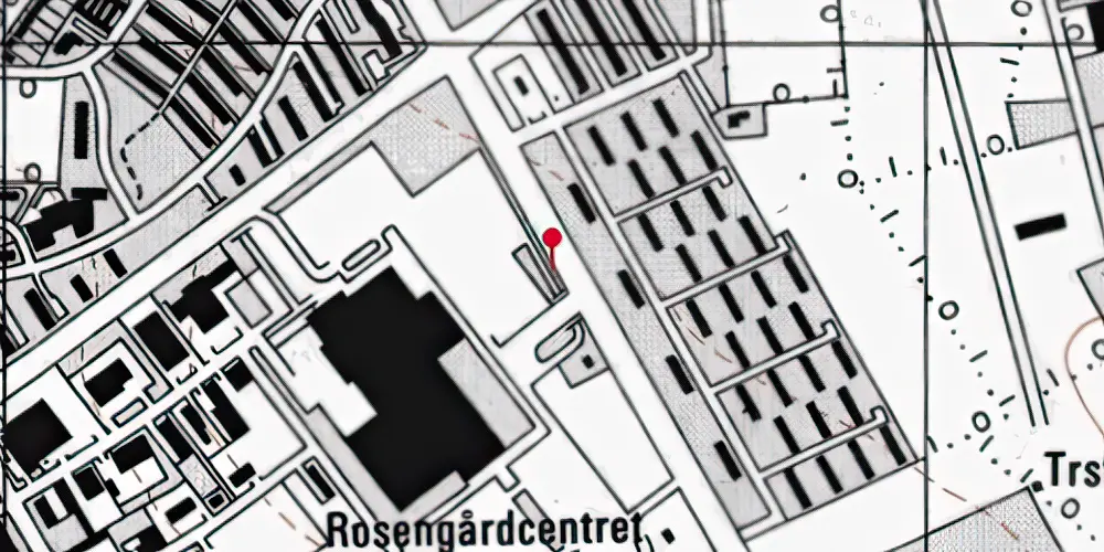 Historisk kort over Rosengårdcentret Letbanestation Historisk kort over Rosengårdcentret Letbanestation
