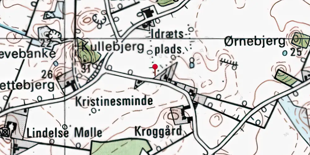Historisk kort over Vindeby Trinbræt med Sidespor Historisk kort over Vindeby Trinbræt med Sidespor