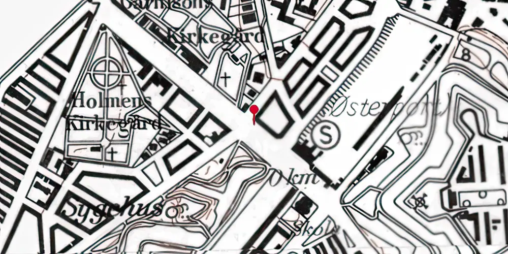 Historisk kort over Østerport Metrostation Historisk kort over Østerport Metrostation