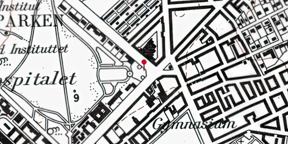 Historisk kort over Trianglen Metrostation Historisk kort over Trianglen Metrostation