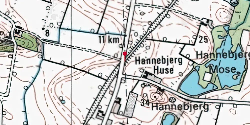 Historisk kort over Haugbølle Trinbræt