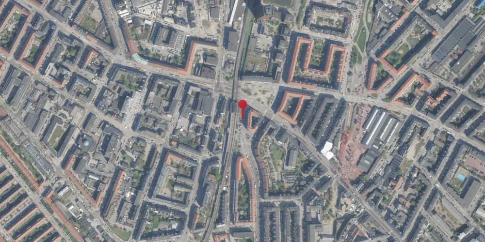 Historisk kort over Nørrebro Metrostation