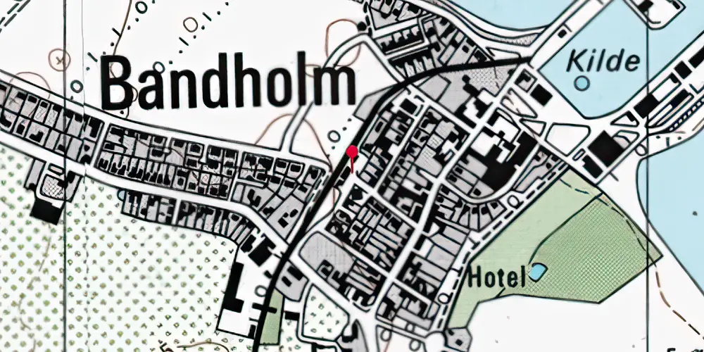Historisk kort over Bandholm Station Historisk kort over Bandholm Station
