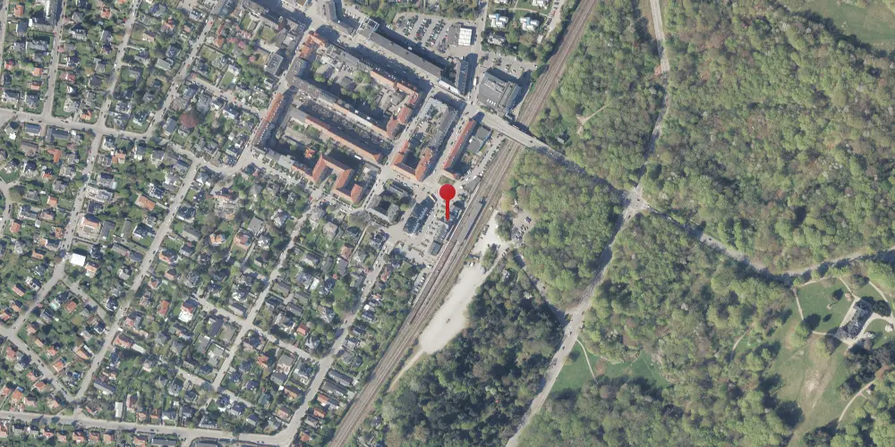 Historisk kort over Charlottenlund Station