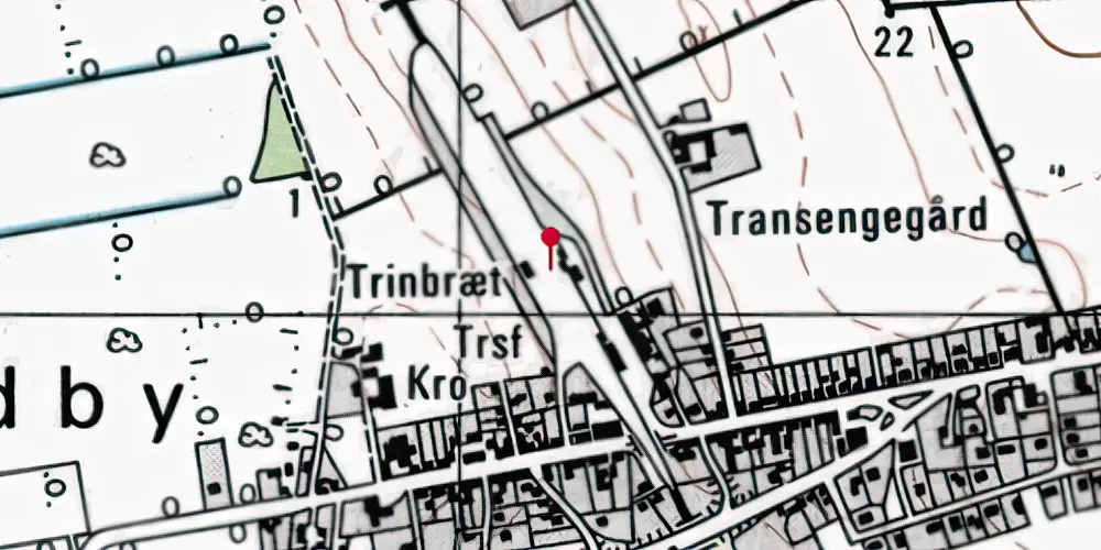 Historisk kort over Lundby Trinbræt Historisk kort over Lundby Trinbræt