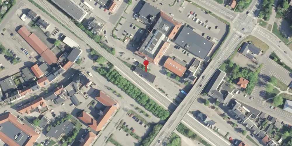 Historisk kort over Hadsten Station Historisk kort over Hadsten Station