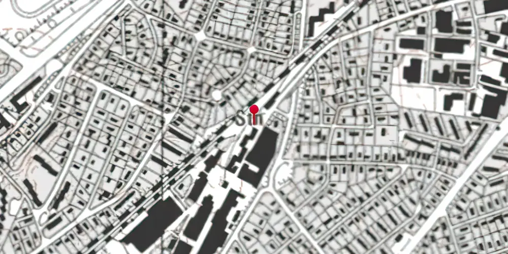 Historisk kort over Viby Jylland Station [1884-1956]