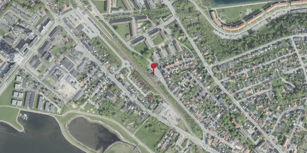 Historisk kort over Nørresundby Station [1871-1907]