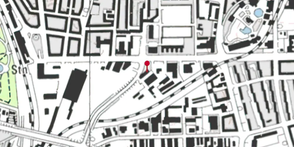 Historisk kort over Aalborg Privatbane Godsbanegård Historisk kort over Aalborg Privatbane Godsbanegård