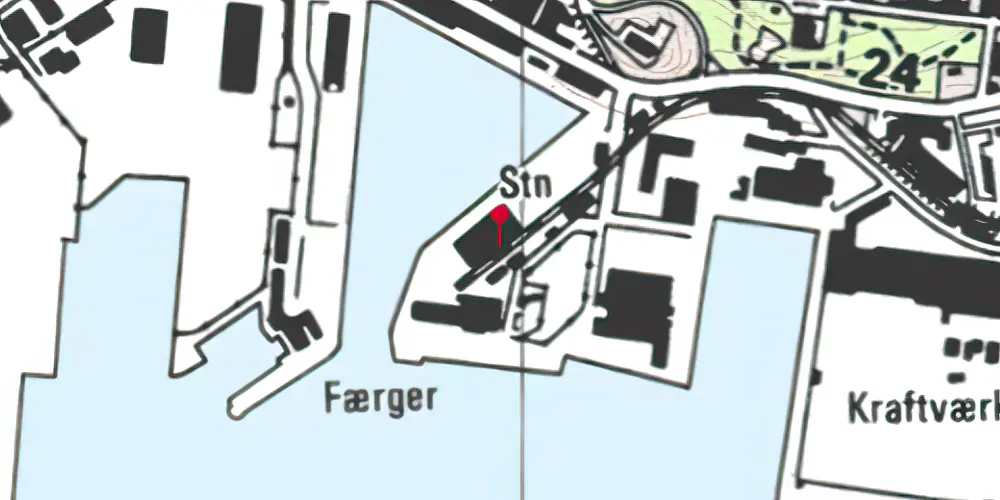 Historisk kort over Esbjerg Havn (Englandsstation) Station Historisk kort over Esbjerg Havn (Englandsstation) Station