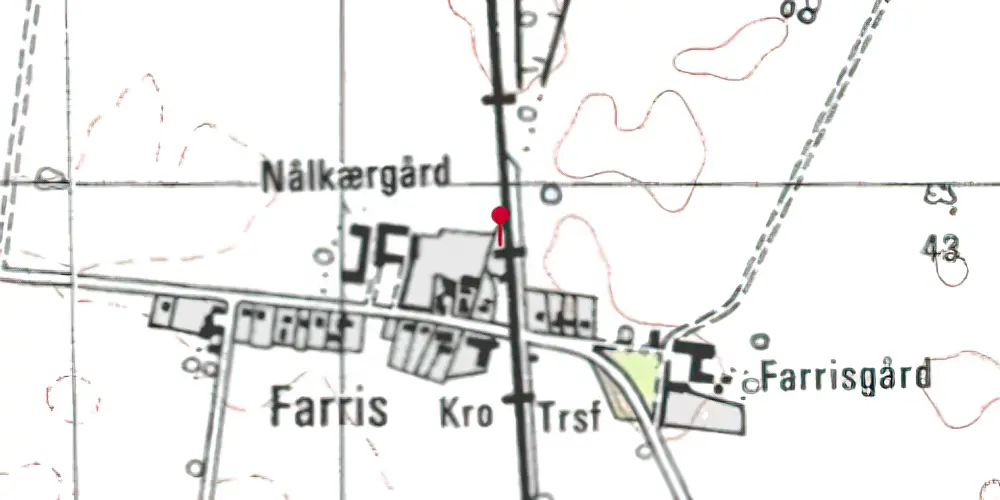 Historisk kort over Farris Billetsalgssted [1958-1964]