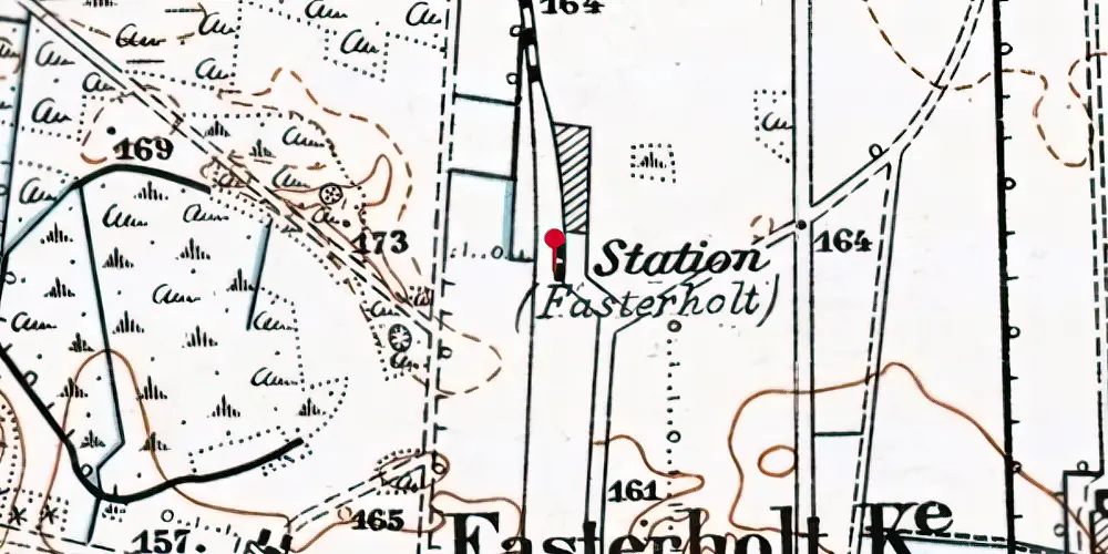 Historisk kort over Fasterholt Teknisk Station Historisk kort over Fasterholt Teknisk Station
