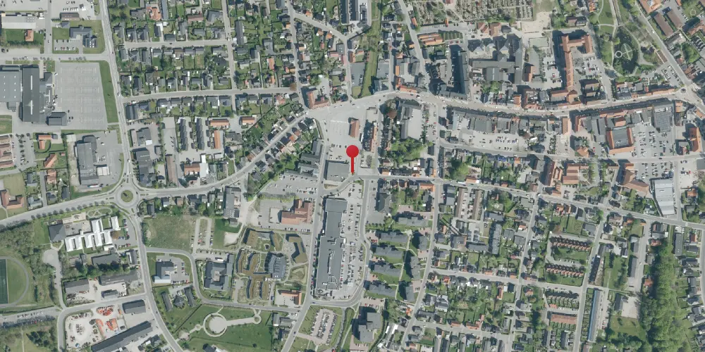 Historisk kort over Aars Privatbanestation