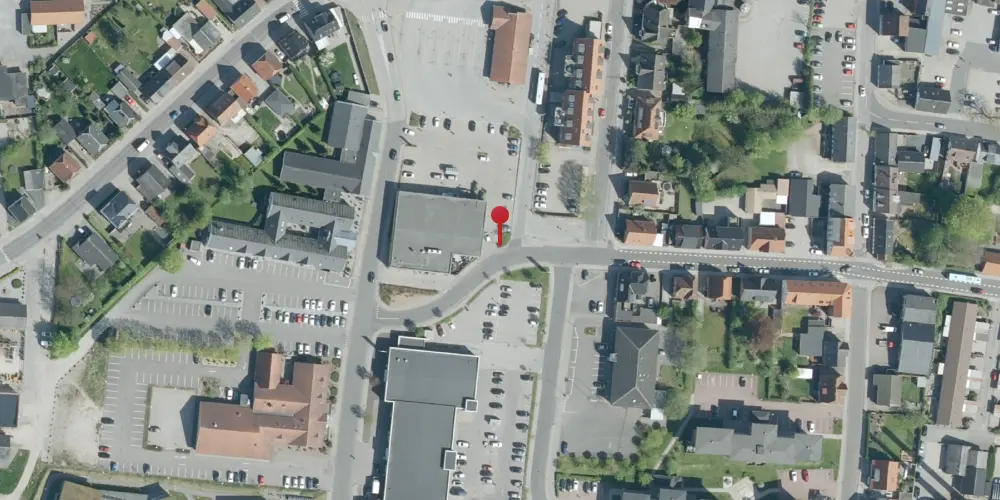 Historisk kort over Aars Privatbanestation
