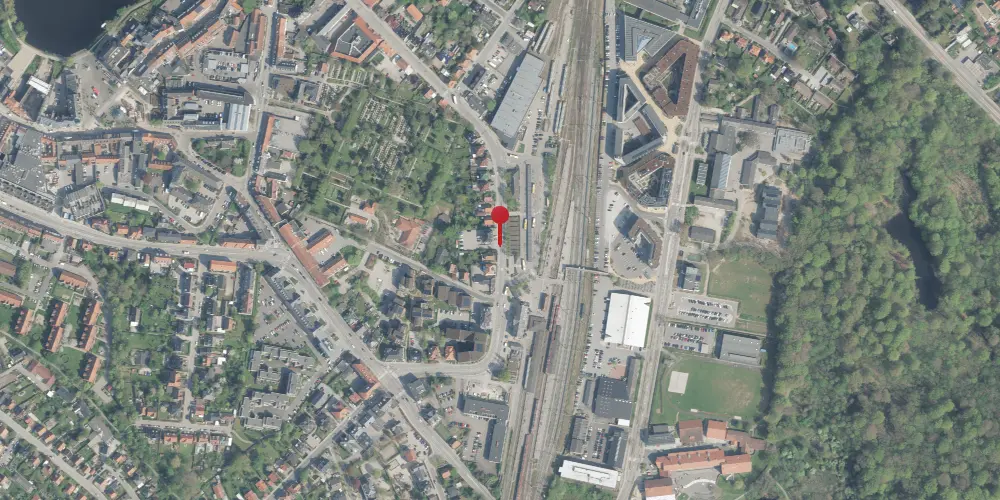 Historisk kort over Hillerød Privatbanestation [1906-1930]